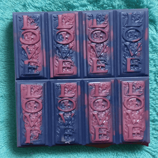 Scented Artisan Wax Melts | Love's Embrace | 8-Bar Snap and Chop | Handcrafted Home Fragrance | Long-Lasting Wax Melts
