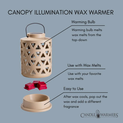Ceramic Illumination Tart Wax Warmer Geo Canopy